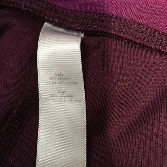 Lucy Cropped Reflective Workout Burgundy Leggings Lucytech Size S - Picture 7 of 8